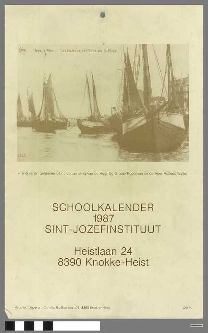 SCHOOLKALENDER 1987 - Sint-Jozefsinstituut -Knokke-Heist