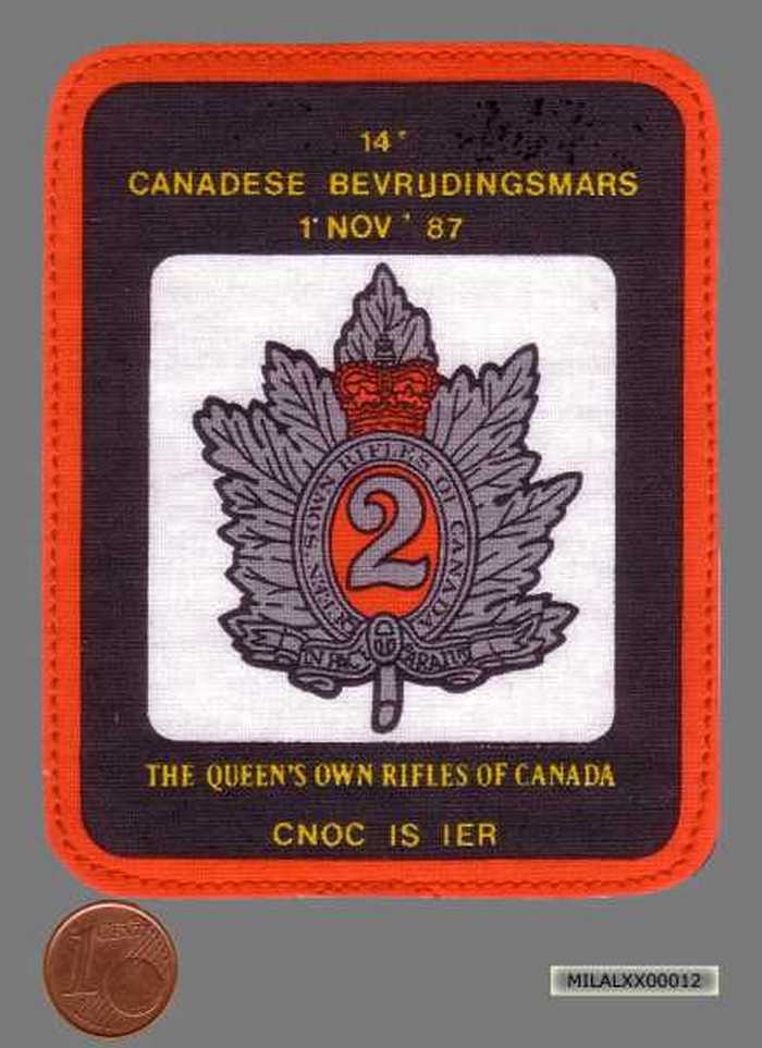 Insigne 14e Canadese Bevrijdingsmars. Cnoc is Ier.