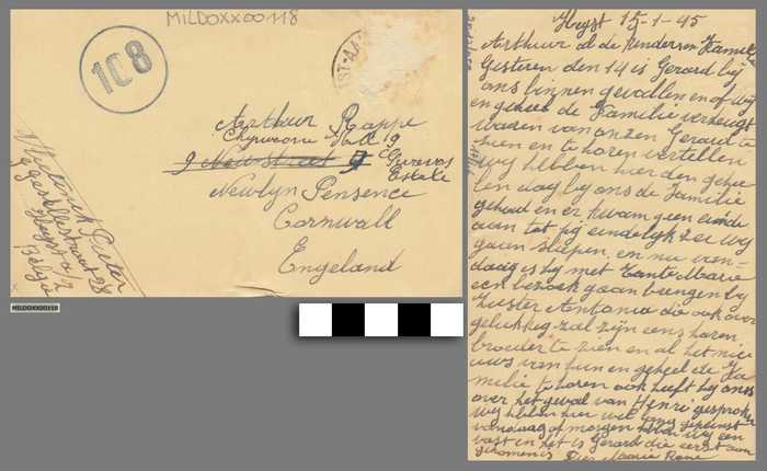 Briefwisseling aan Arthur Rappé tijdens WOII