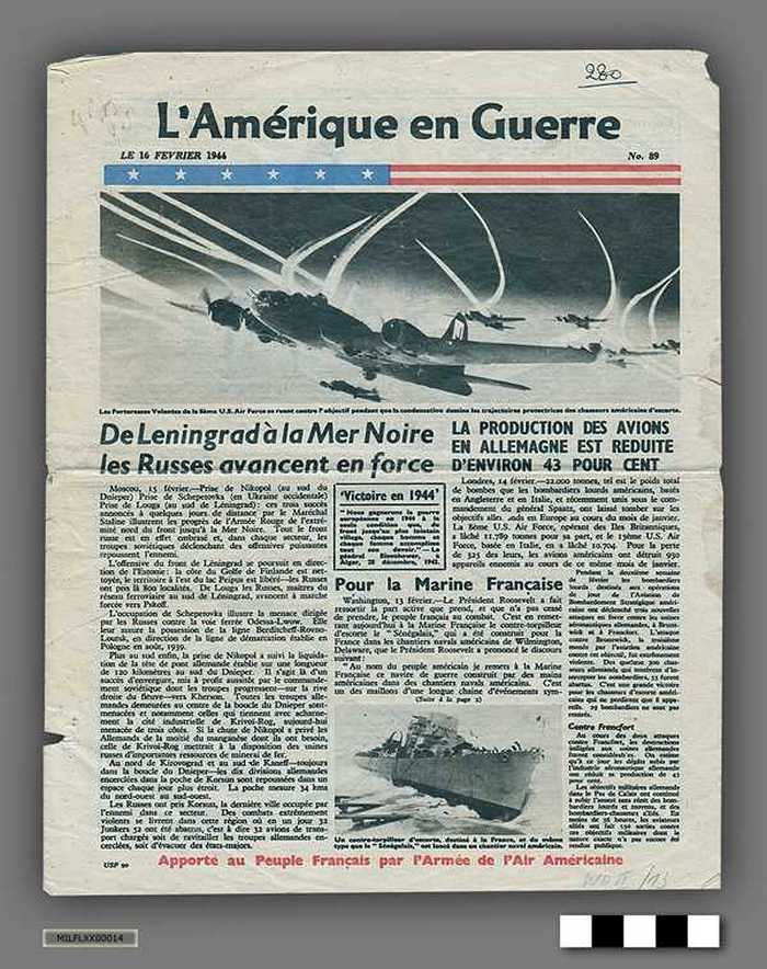 L'Amerique en Guerre - Apporté au peuple Français par l'armée de l'Air Américaine - N° 89