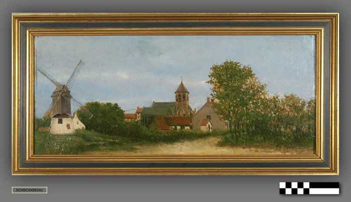 Knokke met Lievensmolen en Margaretakerk