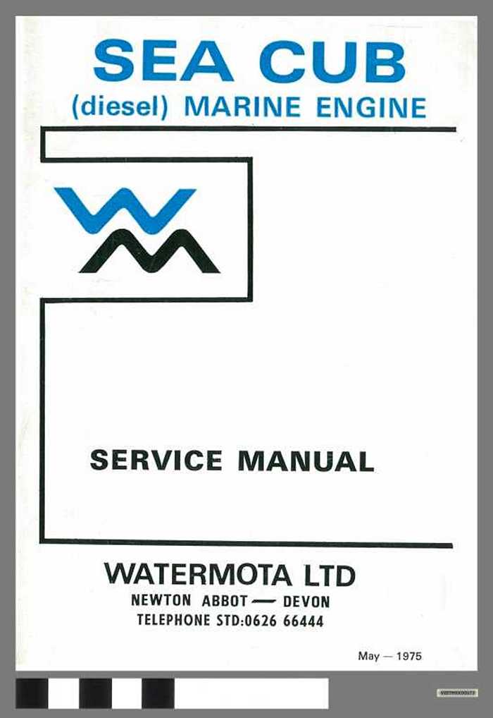 Sea Cub - (diesel) marine engine - Service Manual