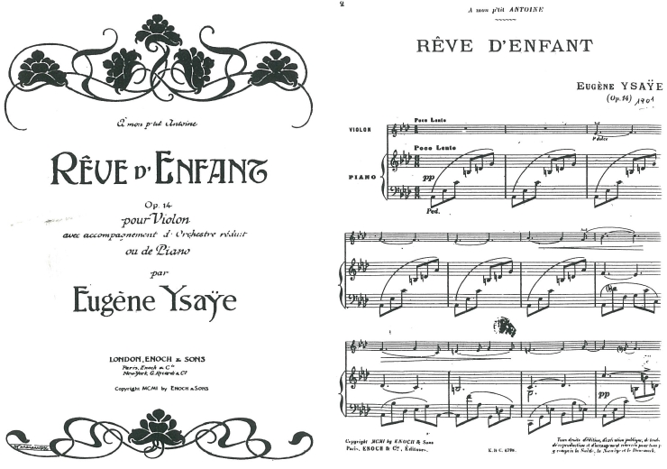 muziekstuk-reve-d-enfant-van-eugène-ysaye-uit-1901